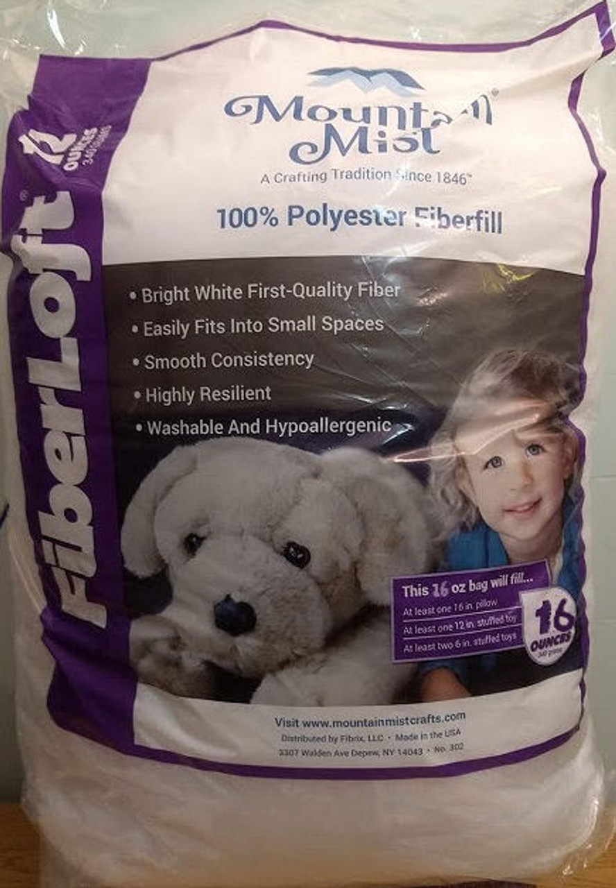 Fiberfill Premium Stuffing - MOUNTAIN MIST Fiberloft Poly Stuffing 16 oz.  or 3 lb. bags - Perfect For Stuffing Handmade Dolls and Animals