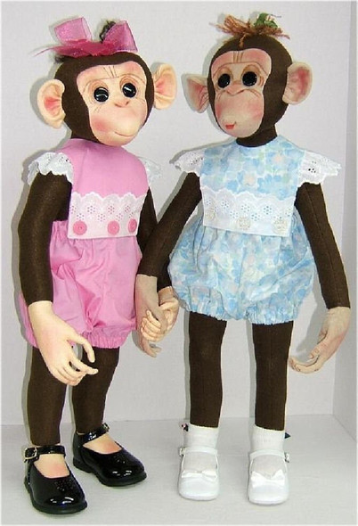 Molly Monkey ~ 23" Cloth Jointed Animal Doll Making Pattern -  Instant Download Sewing E-Pattern, A Judi Ward Original Design
