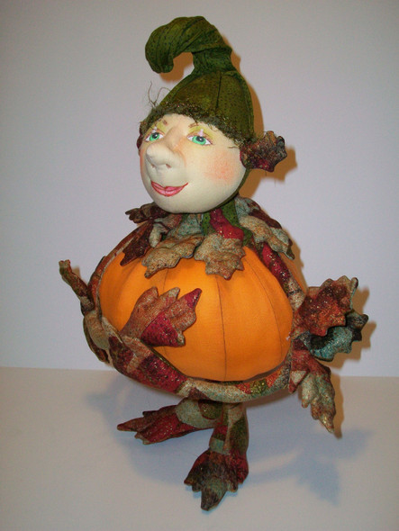 Punkin Patch - 12" Tall Cloth Wall Doll Sewing Pattern (PDF Download) by Cyndy Sieving