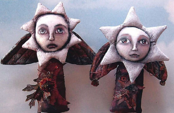 Celestial Cousins, Fabric Art Doll Pattern,  Sewing Cloth Doll Pattern (PDF Download) by Susan Barmore