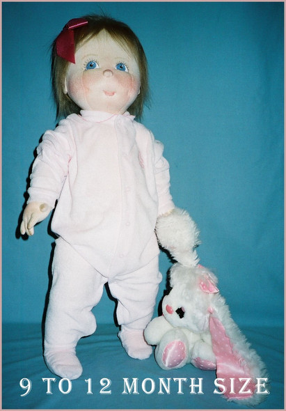 Baby Doll Sewing Pattern - 9 to 12 Months Size Baby by Judi Ward