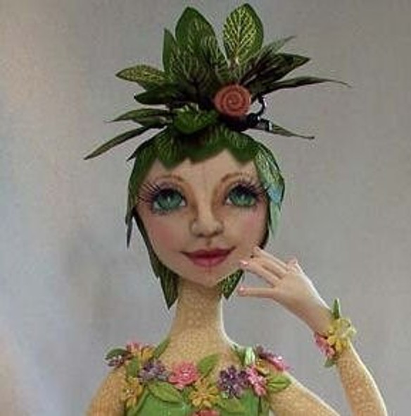 Flirty Flora, Cloth Doll Pattern (PDF Download) by Stephanie Novatski