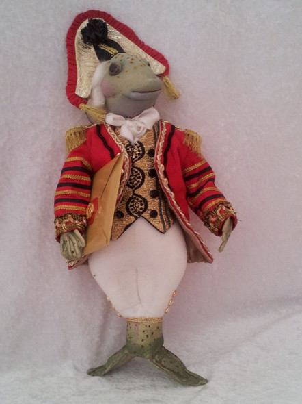 Fish Footman -  Animal (Fish) Storybook Cloth Doll Making Sewing Pattern (PDF Download) by Suzette Rugolo