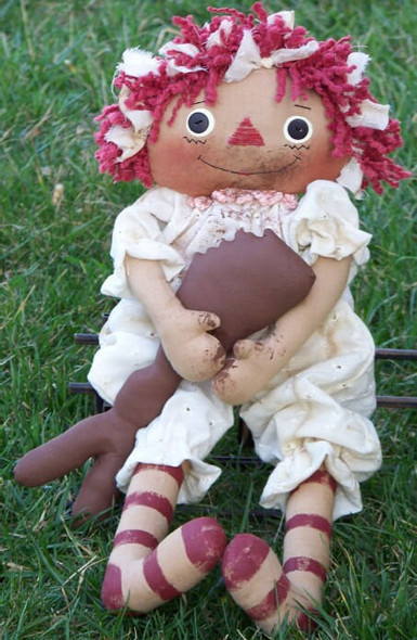 Esther’s Easter, Primitive Raggedy and Bunny Ann Cloth Doll Pattern (PDF Download) by Michelle Allen of Raggedy Pants Designs