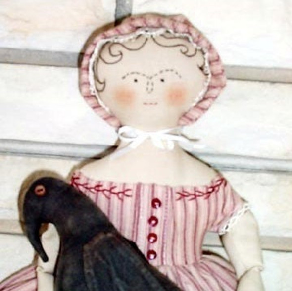 Matilda Whipple and Crow Primitive Cloth Doll Pattern (PDF Download) by  Annie Beez