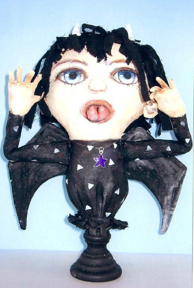 Devil Girl,  Fabric Art Doll Pattern,  Sewing Cloth Doll Pattern - PDF Download by Susan Barmore