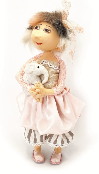 Sofia and George,  10" Girl and Elephant Cloth Doll Sewing Pattern (PDF Download) by Jill Maas