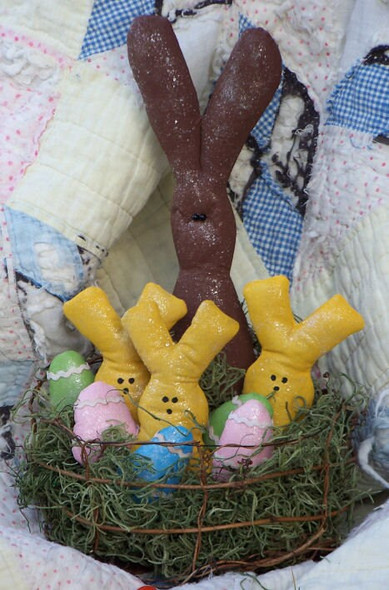 Primitive Easter Bunny – 10” -  PDF Download Primitive Cloth Doll Pattern by Michelle Allen of Raggedy Pants Designs