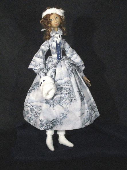 Lillian Winter, 15" Soft Sculptured Cloth Doll Sewing Pattern (PDF Download) by Barbara Schoenoff