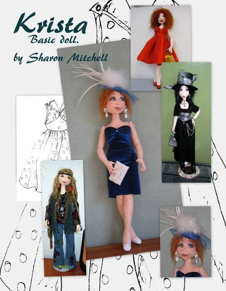 Krista - A Basic 20" Fashion Doll Pattern (PDF Download) by Sharon Mitchell