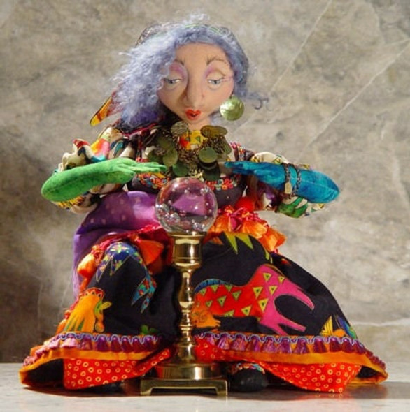 Madame Zlotska, 14” Seated Cloth Doll Pattern -  PDF Download Sewing Pattern by Barbara Schoenoff - Victorian Carnival Series