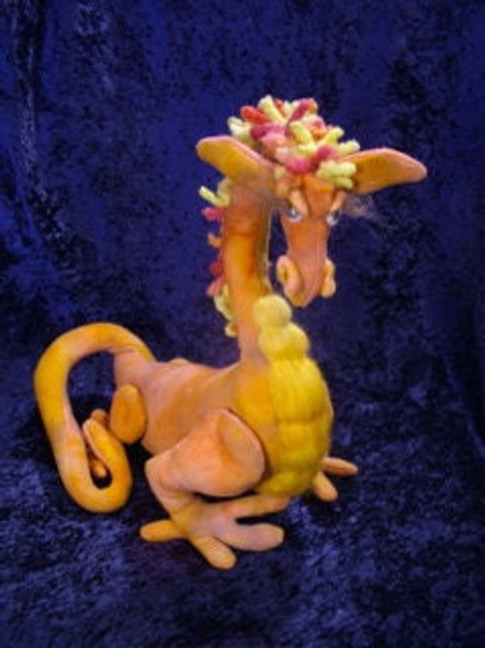 Happy Dragon,  Cloth Soft Doll Sewing Pattern (Printed and Mailed) by Jennifer Carson - The Dragon Charmer