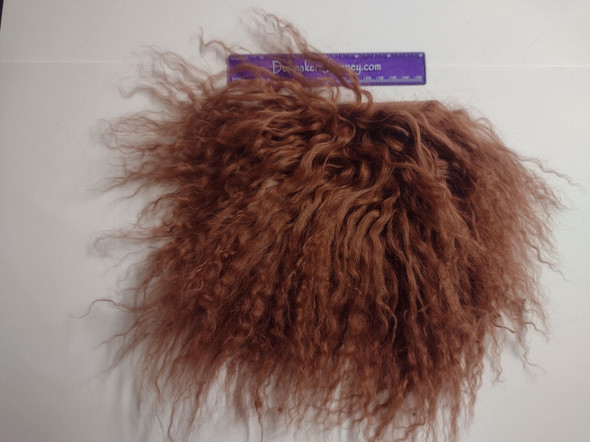 Tibetan Lamb for Doll Hair - Light Brown - 6" by 5" -  #17