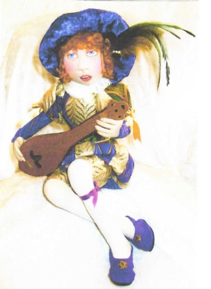The Little Minstrel - 12" Male Cloth Doll Making Sewing Pattern (Printed and Mailed)  by Suzette Rugolo