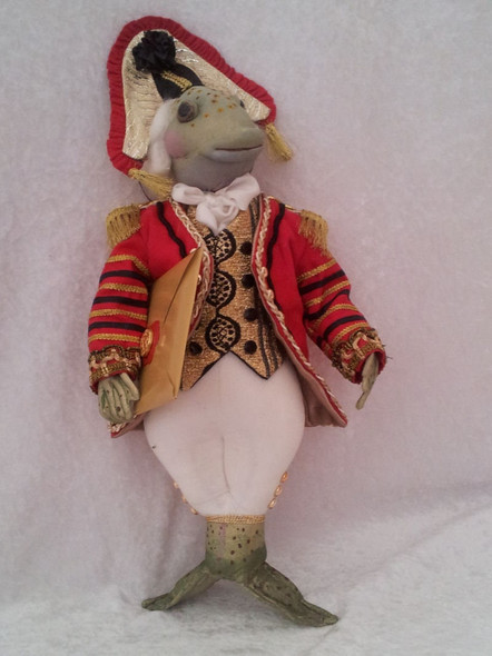 Fish Footman -  Animal (Fish) Storybook Cloth Doll Making Sewing Pattern (Printed and Mailed) by Suzette Rugolo