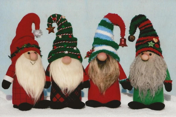 Gnome for the Holidays, Cloth Doll Pattern (Printed and Mailed) by Ginny Lettorale - Happy Heart Patterns