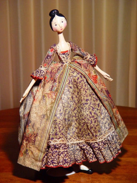 In the Style of Queen Anne - Cloth Doll Sewing Pattern (PDF Download) by Barbara Schoenoff