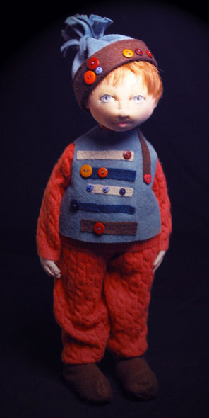 Finch, 10" Boy Cloth Doll Sewing Pattern (Printed and Mailed) by Barbara Schoenoff