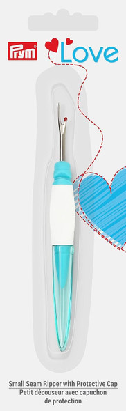 Prym Love Small Seam Ripper with Protective Cap, Turquoise