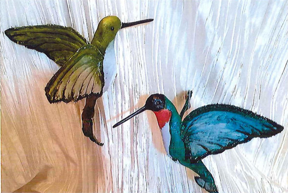 Hummingbirds, 7 1/2" Painted Bird Fabric Doll Pattern (Printed and Mailed)  by Jill Weber
