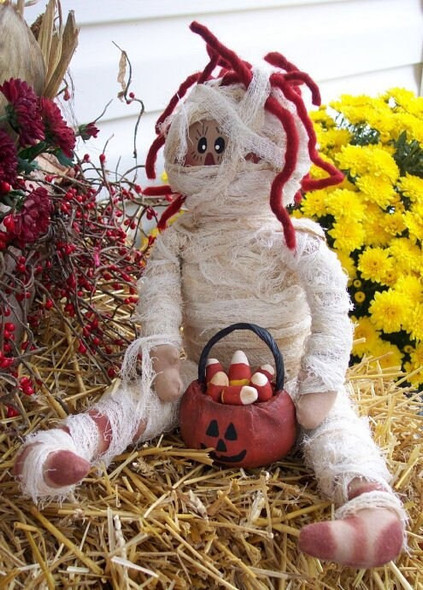Trick or Treat  Annie, 14" Raggedy Ann Cloth Doll Pattern (Printed and Mailed) by Michelle Allen of Raggedy Pants Designs