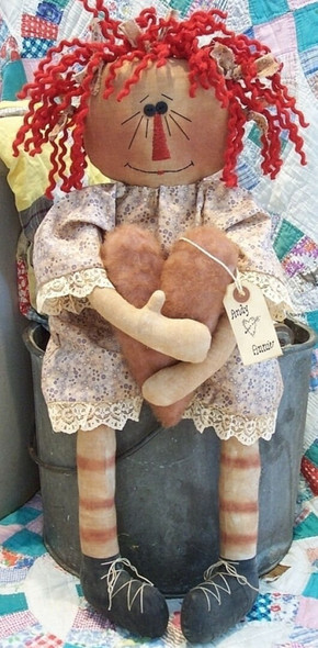 This Old Heart, Raggedy Ann Doll Sewing Pattern by Michelle Allen of Raggedy Pants Designs - Printed and Mailed