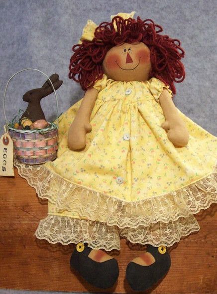 Easter Morning Annie, Raggedy Ann Style Doll Sewing Pattern (Printed and Mailed) by Michelle Allen of Raggedy Pants Designs