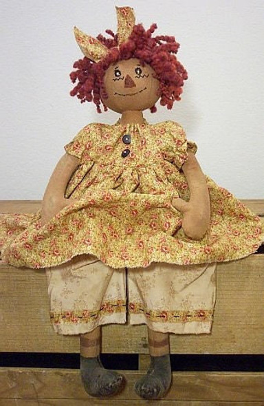 Rose Annie, 15"  Raggedy Ann Cloth Doll Pattern (Printed and Mailed) by Michelle Allen of Raggedy Pants Designs
