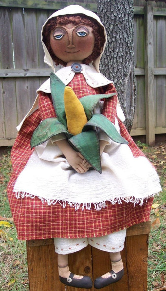 Cornelia, 27" Printed and Mailed Primitive Sculpted Cloth Doll Pattern by Michelle Allen of Raggedy Pants Designs