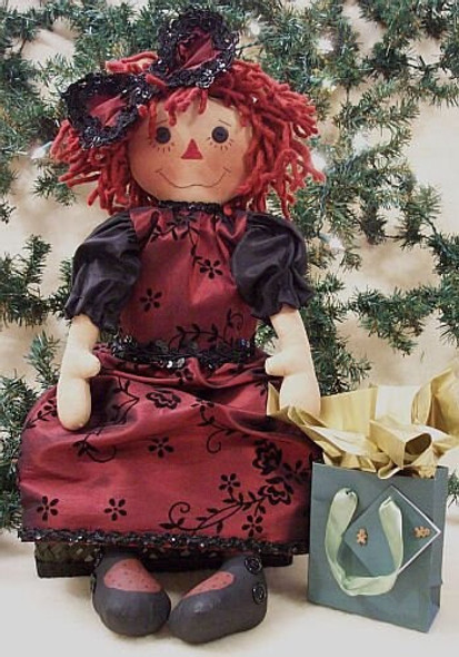 Christmas Annie, 23" Printed and Mailed Raggedy Ann Cloth Doll Pattern by Michelle Allen of Raggedy Pants Designs