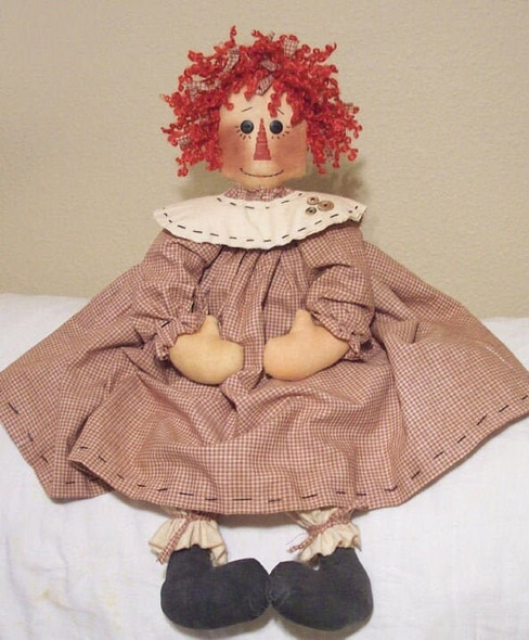 Lilly Ann, Traditional Raggedy Ann Style Doll Sewing Pattern (Printed and Mailed) by Michelle Allen of Raggedy Pants Designs