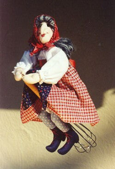 Madame Mitzi, Kitchen Witch Cloth Doll Making Sewing Pattern (Printed and Mailed)