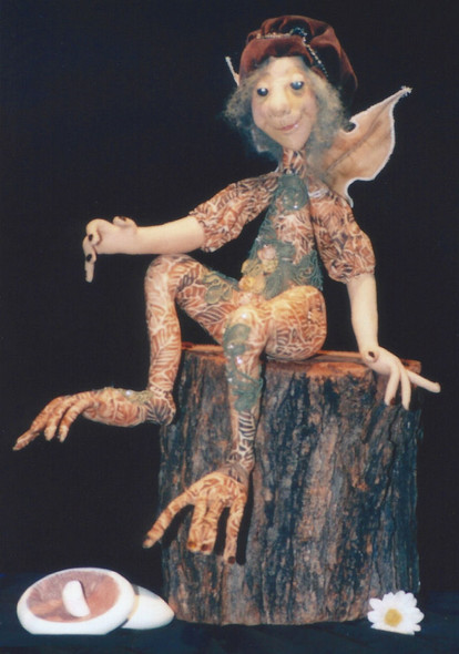 Rainforest Elf - 18" Cloth Doll Sewing Pattern (Printed and Mailed) by Lynn Butcher.