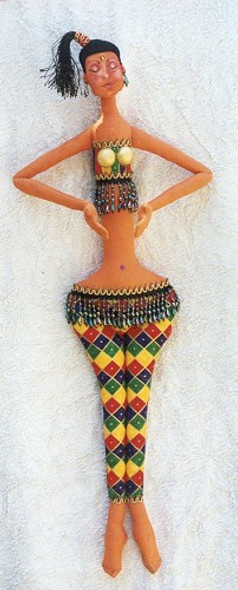 Siam - 30" Wall Cloth Doll Sewing Pattern (Printed and Mailed) by Lynn Butcher.