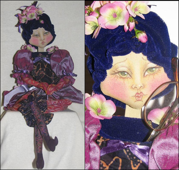 Mya’s Secret, Eyeglass Caddy Cloth Doll Sewing Pattern (Printed and Mailed) by Sherry Goshon
