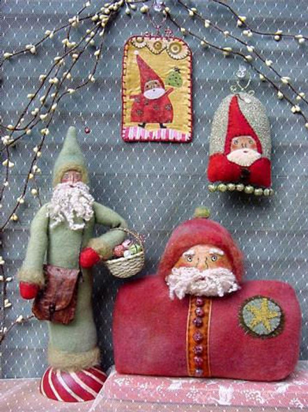 Little Santa Things Cloth Doll Sewing Patterns (Printed and Mailed) by Rita Carl