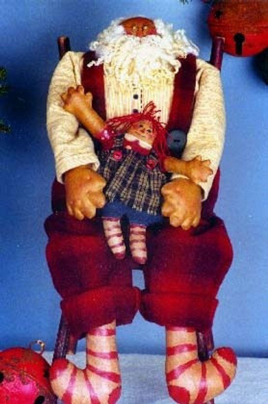 Mr. Jolly, 18" Santa and Rag Cloth Doll Sewing Patterns (Printed and Mailed) by Rita Carl