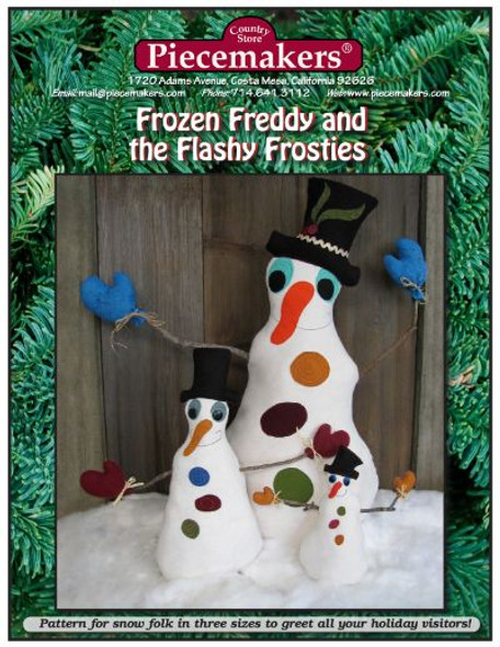 Frozen Freddy and the Flashy Fosties,  Cloth/Fabric Doll Making Sewing Pattern (Printed and Mailed) by Piecemakers