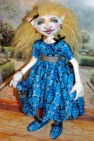 Heather of Azalea Hollow, 13" Elf  Cloth Doll Sewing Pattern (Printed and Mailed) by Mark Middendorf