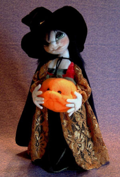 Maggy, 14" Witch Cloth Doll Making Sewing Pattern (Printed and Mailed) by Shelley Hawkey - Abra Creations