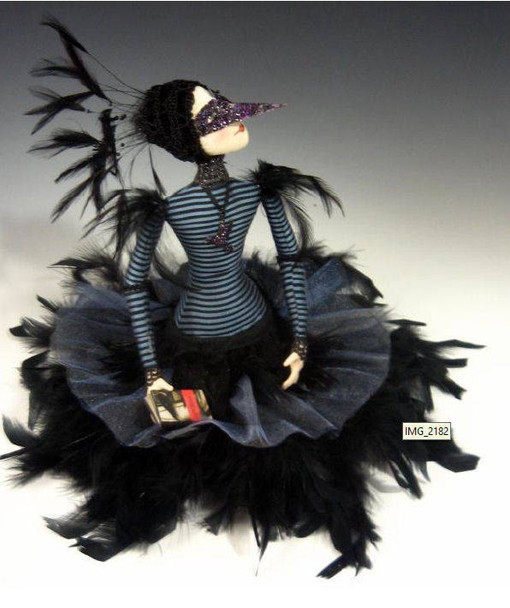 "The Raven"  Cloth Art Doll Making E-class Pattern  (PDF Download) by Cindee Moyer