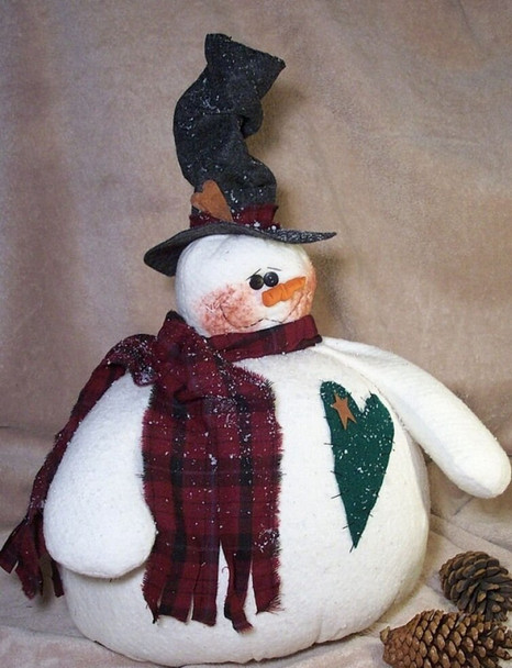 Plumpy -  38” Round & 23” Tall Snowman Doll Pattern by Michelle Allen of Raggedy Pants Designs - PDF Download