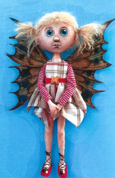 Sheyla, 11" Painted Fairy Girl Fabric Doll Pattern,  Sewing Cloth Doll Pattern - PDF Download by Susan Barmore