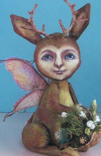 Nadine, 9" Woodland Fairy Rabbit Fabric Doll Pattern,  Sewing Cloth Doll Pattern - PDF Download by Susan Barmore