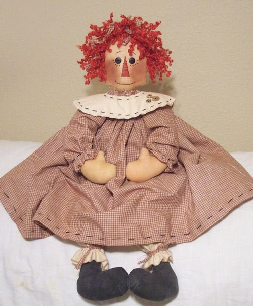 Lilly Ann, Traditional Raggedy Ann Style Doll Sewing Pattern (PDF Download) by Michelle Allen of Raggedy Pants Designs