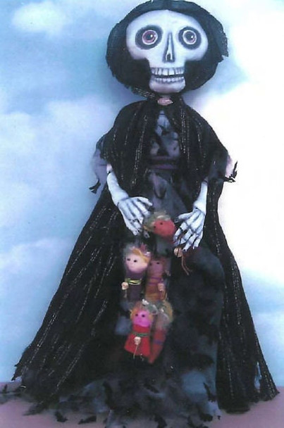 Witch with Good Luck Dolls,  18"  Fabric Art Doll Pattern,  Sewing Cloth Doll Pattern - PDF Download by Susan Barmore