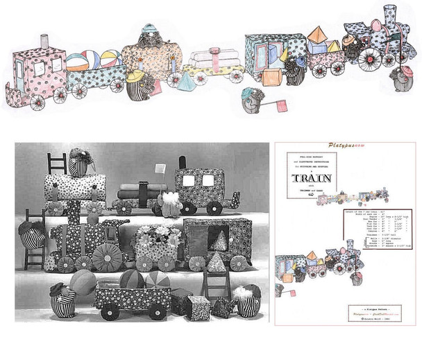 61" Long Cloth Train ~  Cloth Train Making Pattern (PDF Download) by Colette Wolff