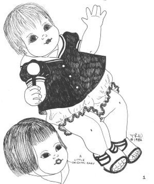 Baby Tara -  Vintage Cloth Doll Sewing Pattern by Judi Ward