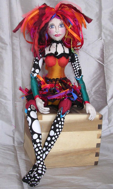 Miss Fantastic,   18" Cloth Doll Making Pattern (PDF Download) by Jan Horrox
