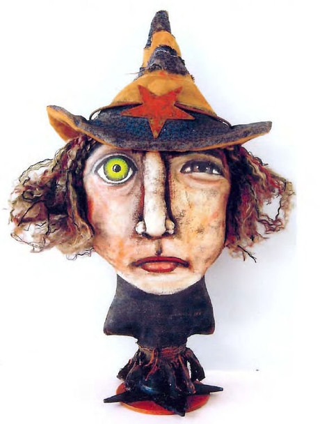 Seer,  13" Fabric Witch Doll Pattern,  Sewing Cloth Doll Pattern - PDF Download by Susan Barmore